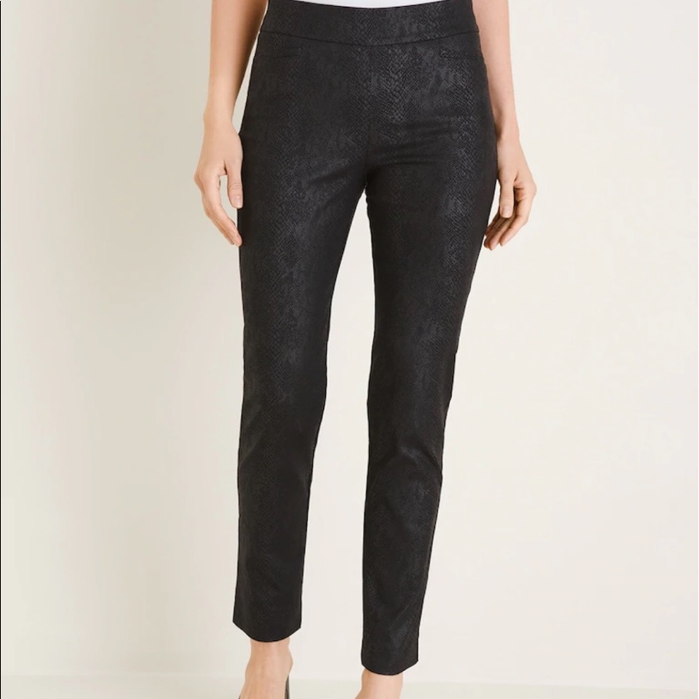 Chico’s BRIGITTE REPTILEPRINT SLIM ANKLE PANTS sz3